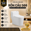 Bồn Cầu Liền Khối KT-566 Cao Cấp Men Nano Xả Xoáy Mạnh