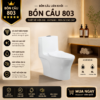 Bồn Cầu Liền Khối KT-803 Xả Xoáy Siêu Mạnh Men Sứ Cao Cấp
