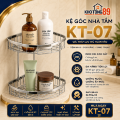 Kệ Góc Nhà Tắm KT-07 Kho Tổng 89 Inox 304 Chống Nước Chống Ẩm