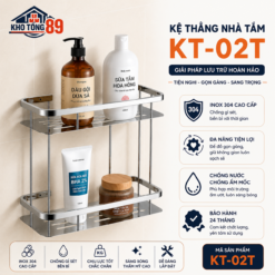 Kệ Thẳng Nhà Tắm KT-02T Kho Tổng 89 Inox 304 Chống Nước Chống Ẩm