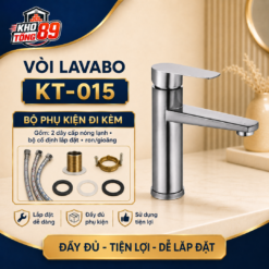Vòi Lavabo Inox 304 Phủ Niken Xám KT-015