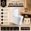 Bồn Cầu KT-875 Liền Khối Men Sứ Cao Cấp Xả Xoáy 360°