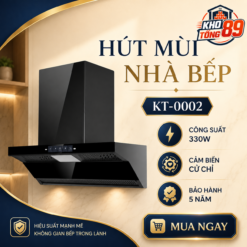 Máy Hút Mùi Nhà Bếp KT-0002 Công Suất 330W Cảm Biến Cử Chỉ Bảo Hành 5 Năm
