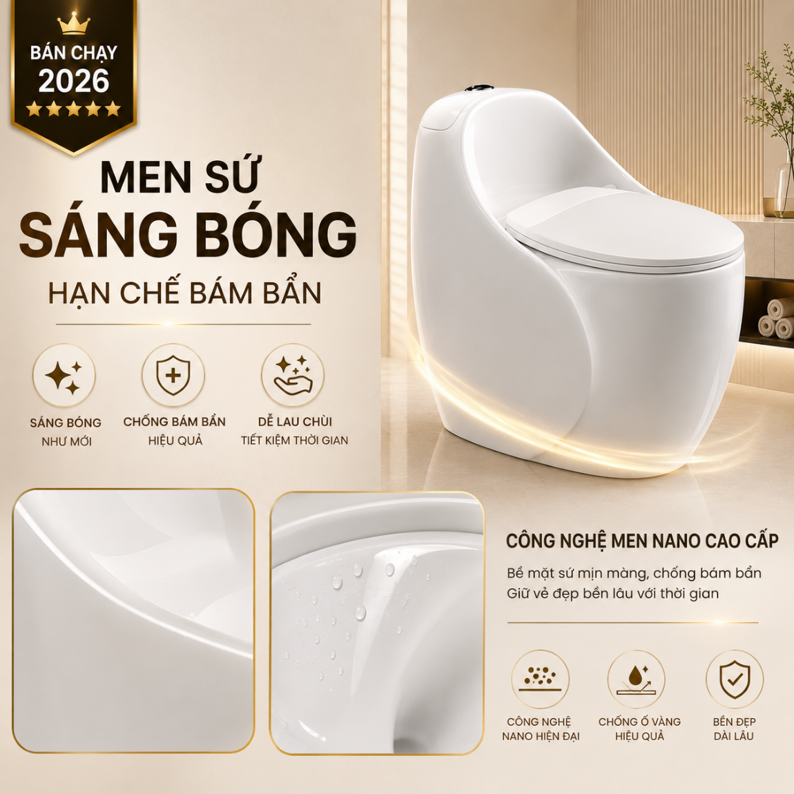 BON-CAU-TRUNG-852 (3) Bồn Cầu Trứng 852 Men Nano Cao Cấp Xả Kép 3L/6L Nắp Đóng Êm Tiết Kiệm Nước
