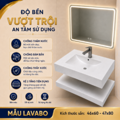 Bàn Đá Liền Chậu NK-08 Trắng Vân Mây