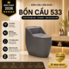Bồn Cầu Trứng KT-533 Men Nano Cao Cấp Xả Xoáy 3L/6L Nắp Êm Tiết Kiệm Nước
