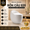 Bồn Cầu Trứng KT-820 Men Nano Cao Cấp Xả Mạnh Nắp Đóng Êm
