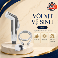 Vòi Xịt Vệ Sinh VX-01 Nhựa ABS Dây 3 Lớp Kèm Giá Treo Bảo Hành 24 Tháng