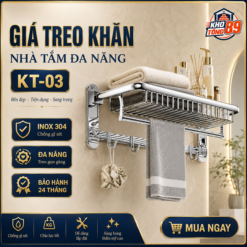 Giá Treo Khăn Nhà Tắm Đa Năng KT-04 Kho Tổng 89 Inox 304 Chống Gỉ