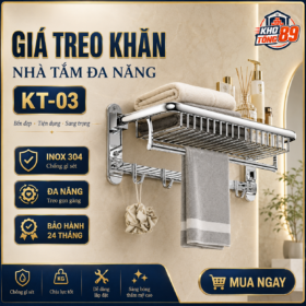 Giá Treo Khăn Nhà Tắm Đa Năng KT-04 Kho Tổng 89 Inox 304 Chống Gỉ